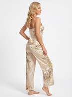 Elegantes Satin-Pyjama-Set mit Spaghettiträgern