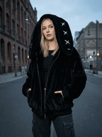 Kuschelige Oversized Winterjacke mit Hasenohren
