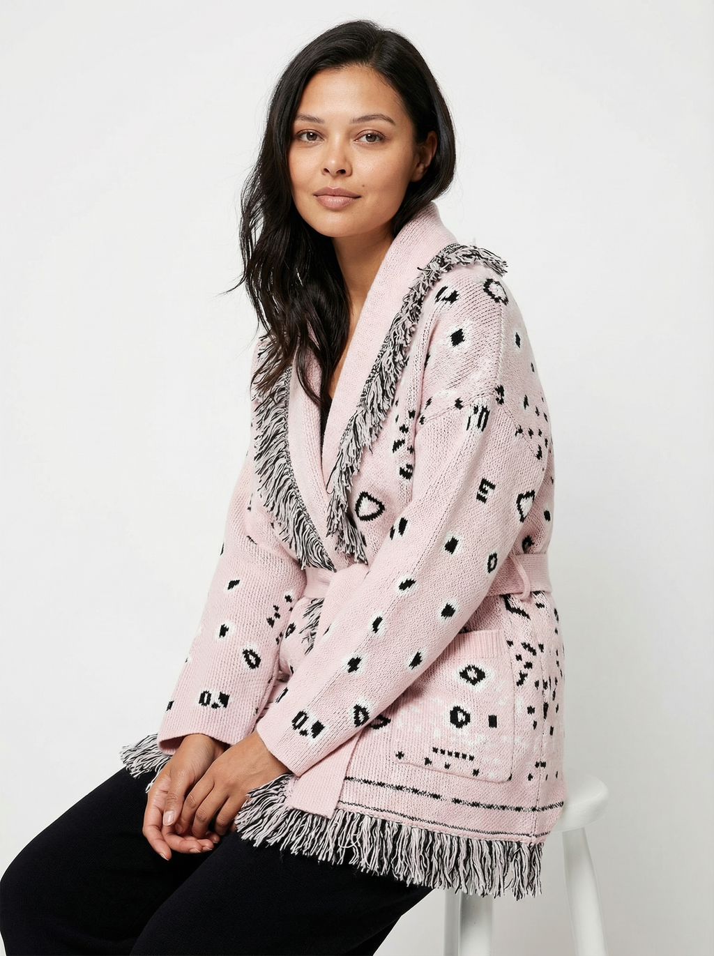 Kuscheliger Strick-Cardigan mit Kapuze