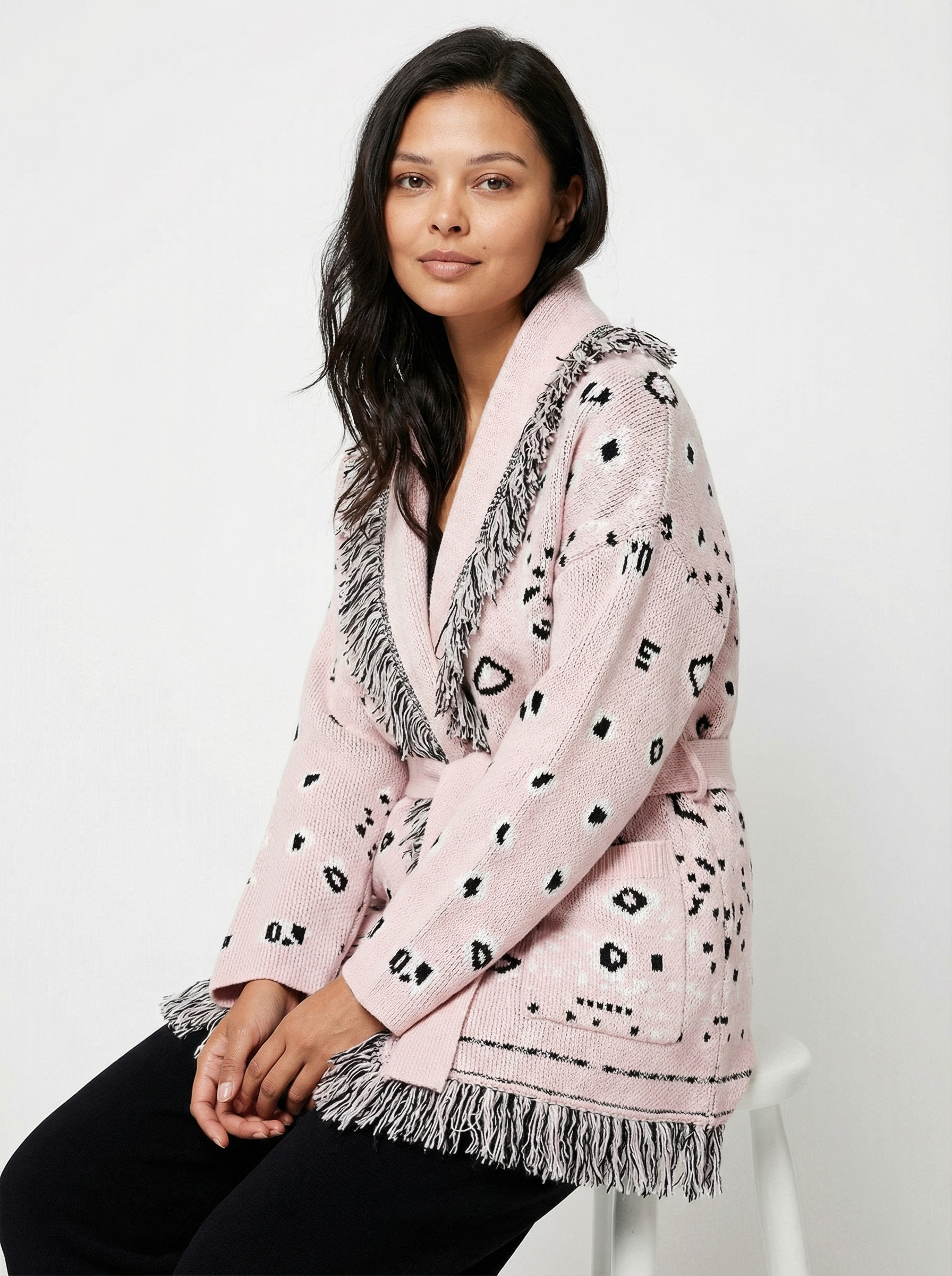 Kuscheliger Strick-Cardigan mit Kapuze