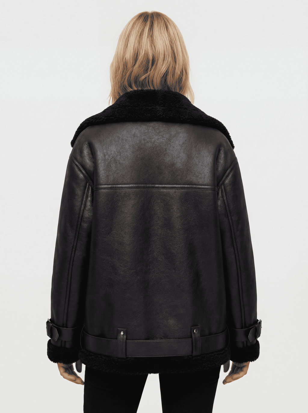 Doppelseitiger Mantel mit Gürtel