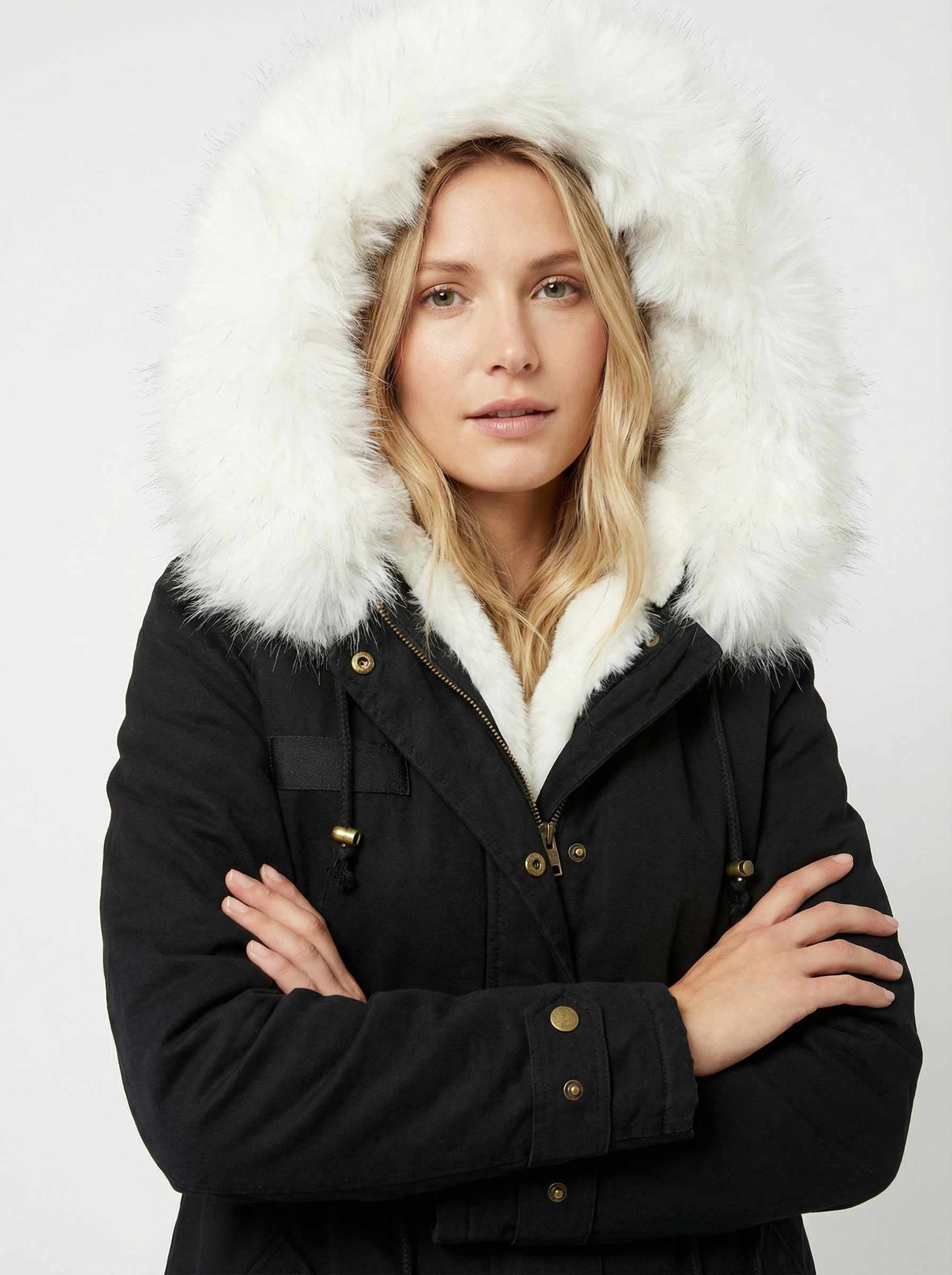 Kuscheliger Baumwoll-Parka mit Kapuze