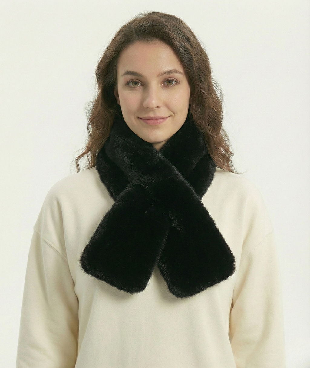 Kuscheliger Kunstfell-Halswärmer