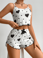 Luftiges Pyjama-Set mit Spaghetti-Trägern