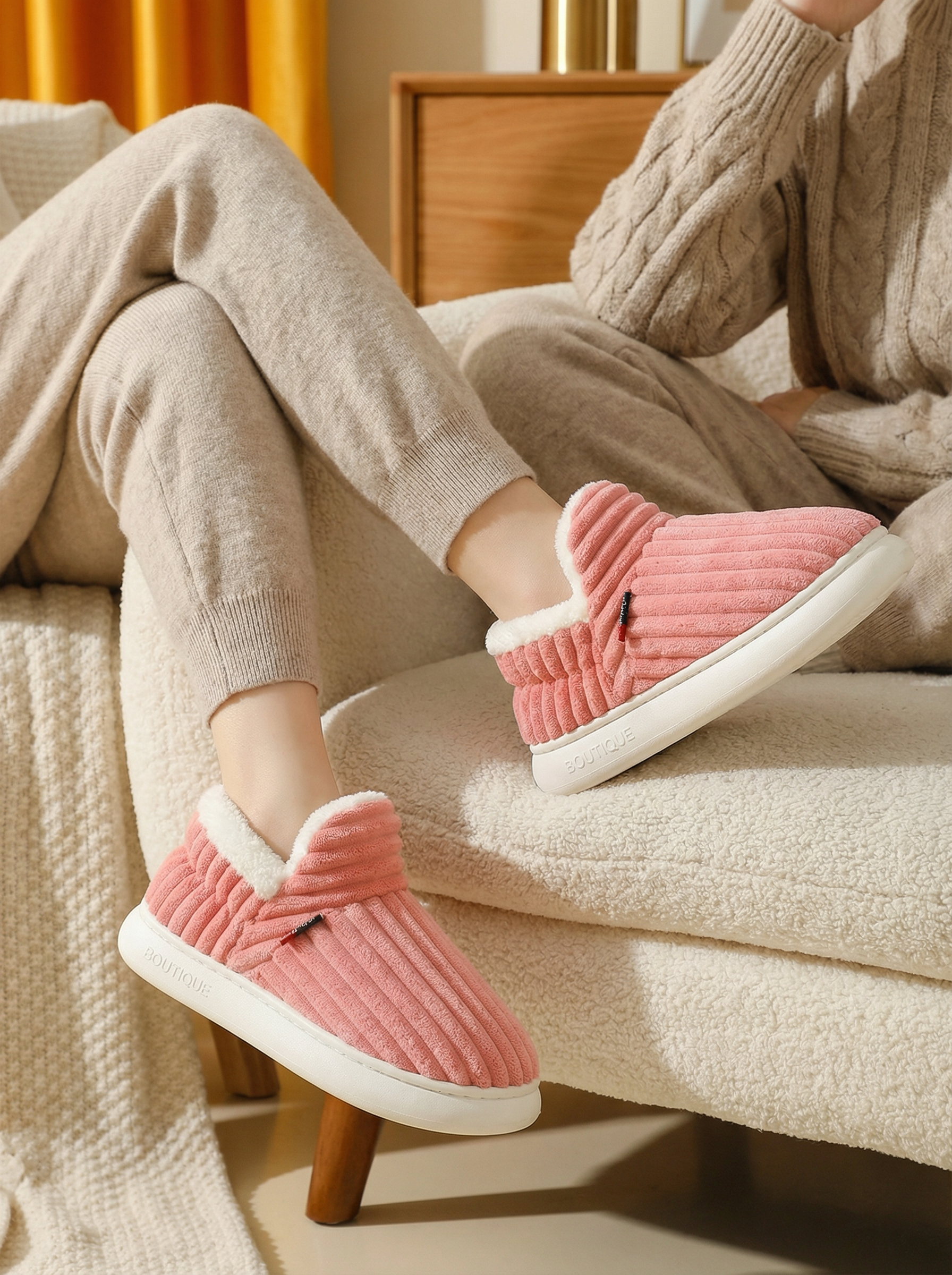 Warme Fell-Pantoffeln