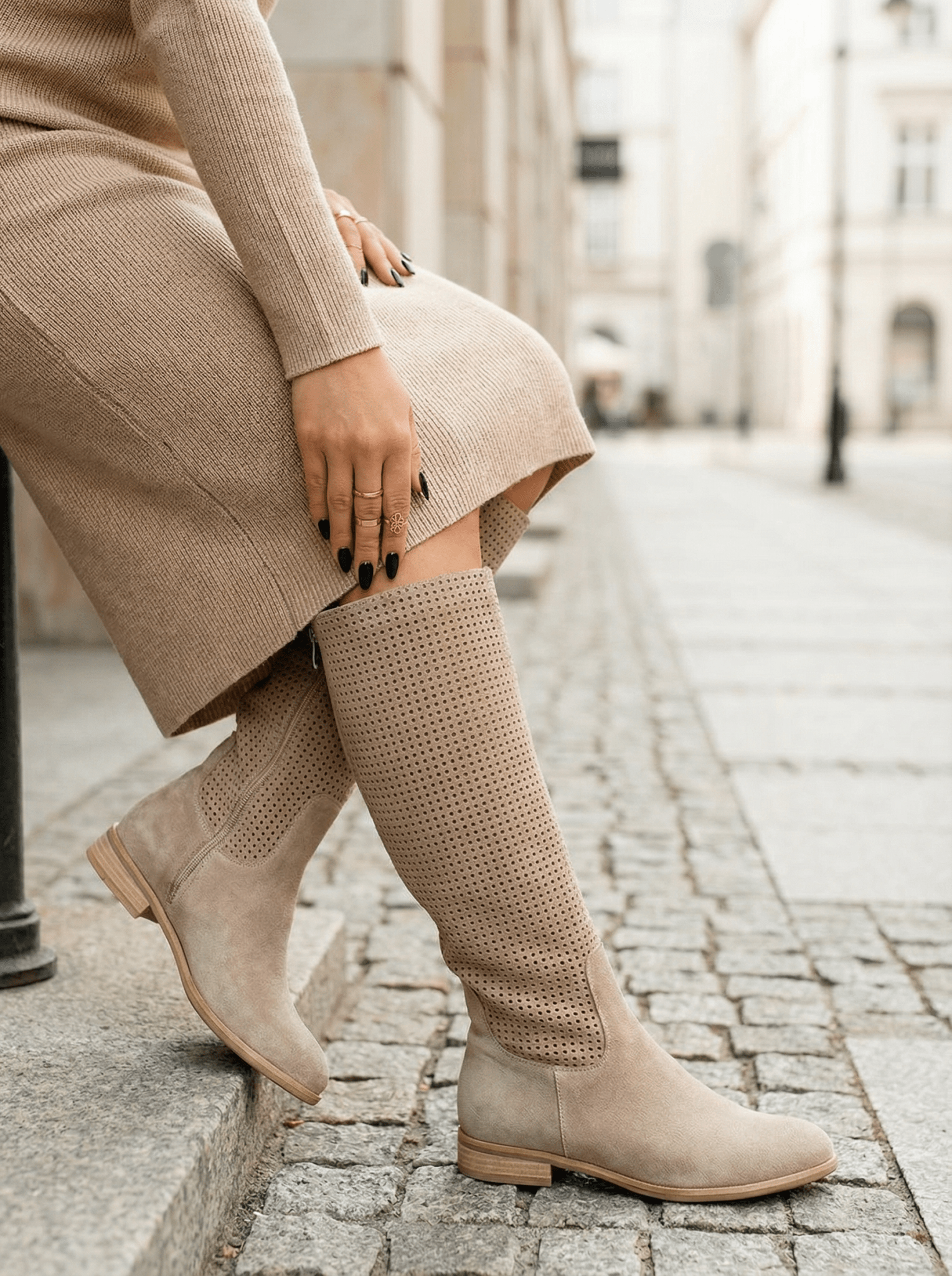 Orthopädische Schneestiefel aus Kunstleder mit Fell-Detail