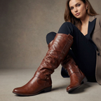 Warmer Stiefel aus Kunst-Veloursleder