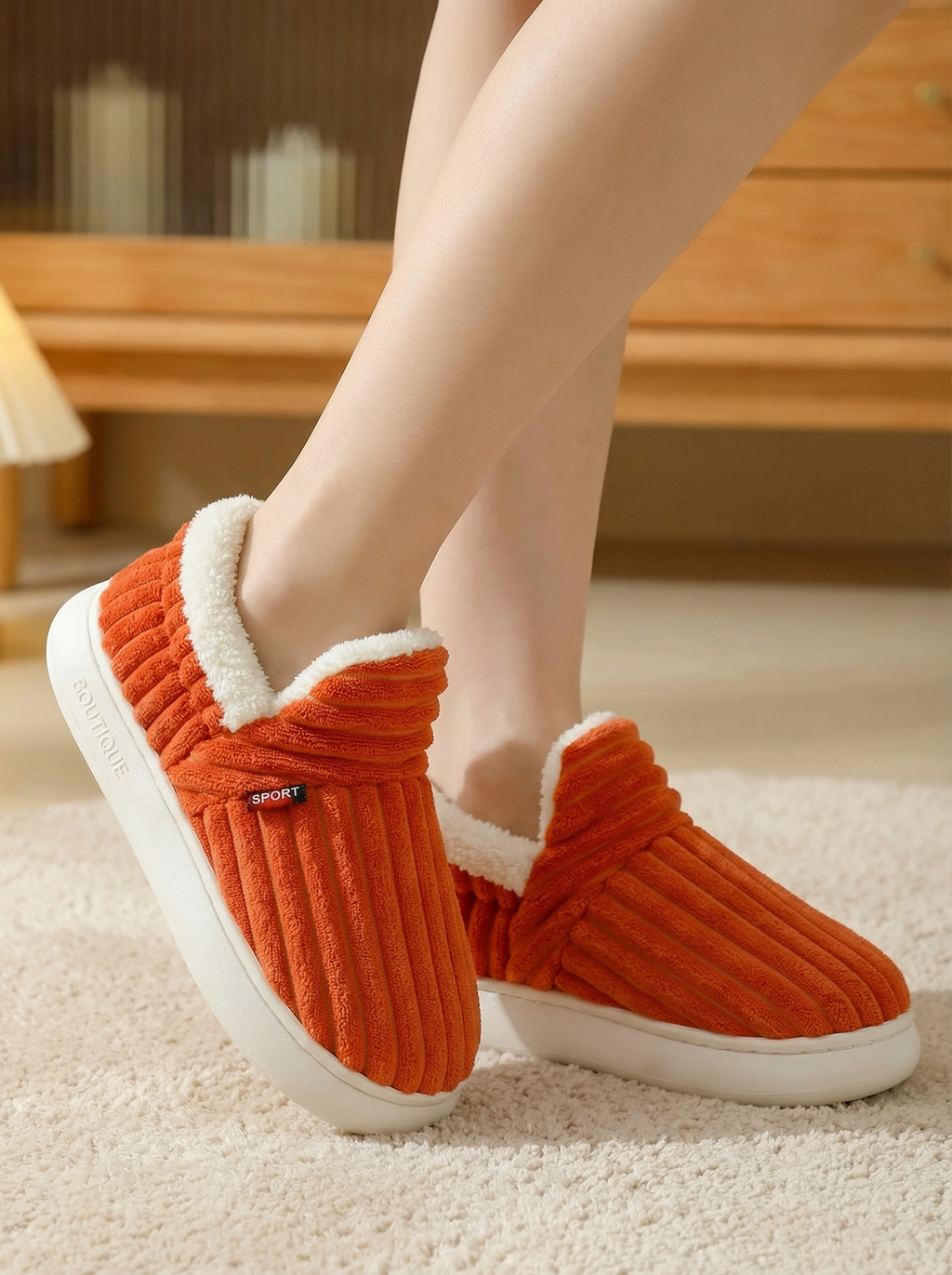 Warme Fell-Pantoffeln