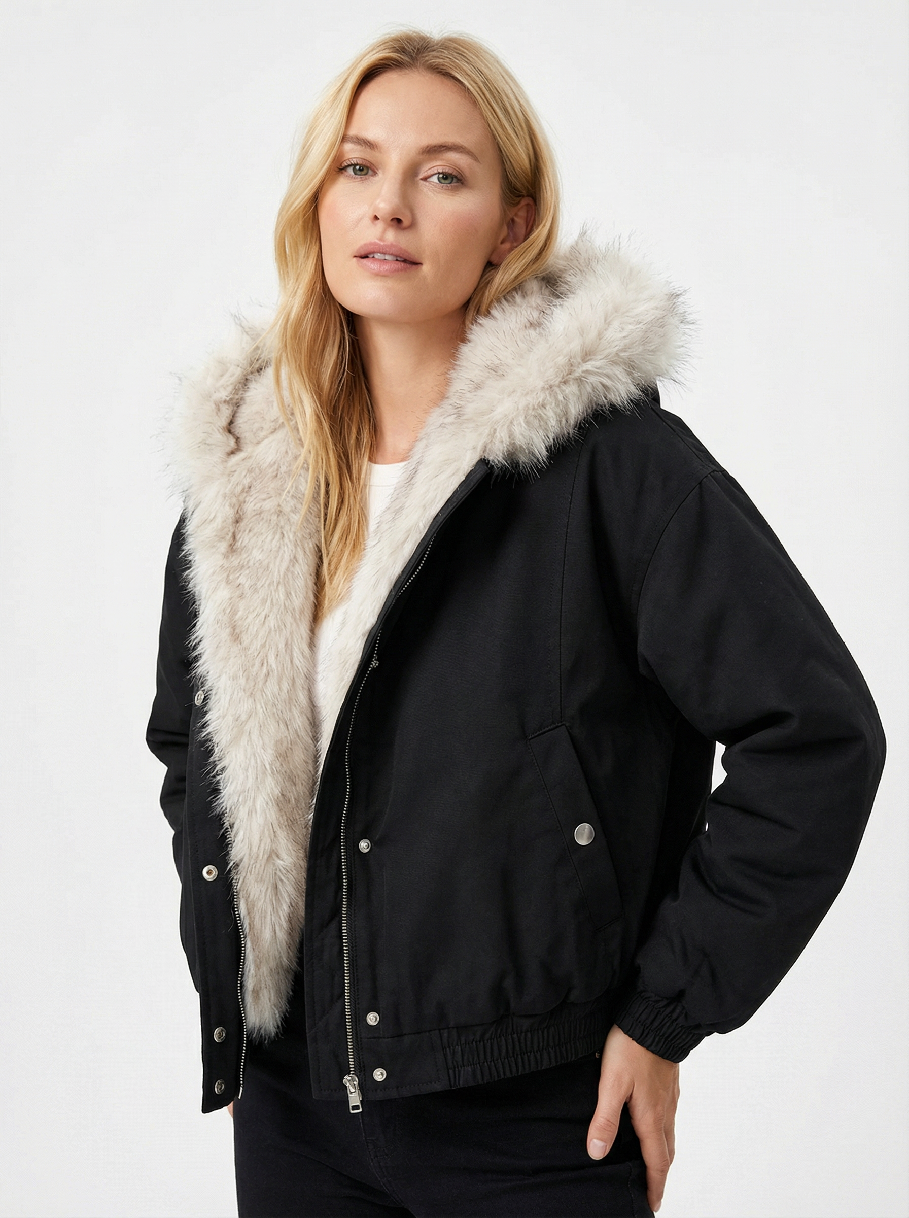 Kuscheliger Parka mit Kunstfellkragen