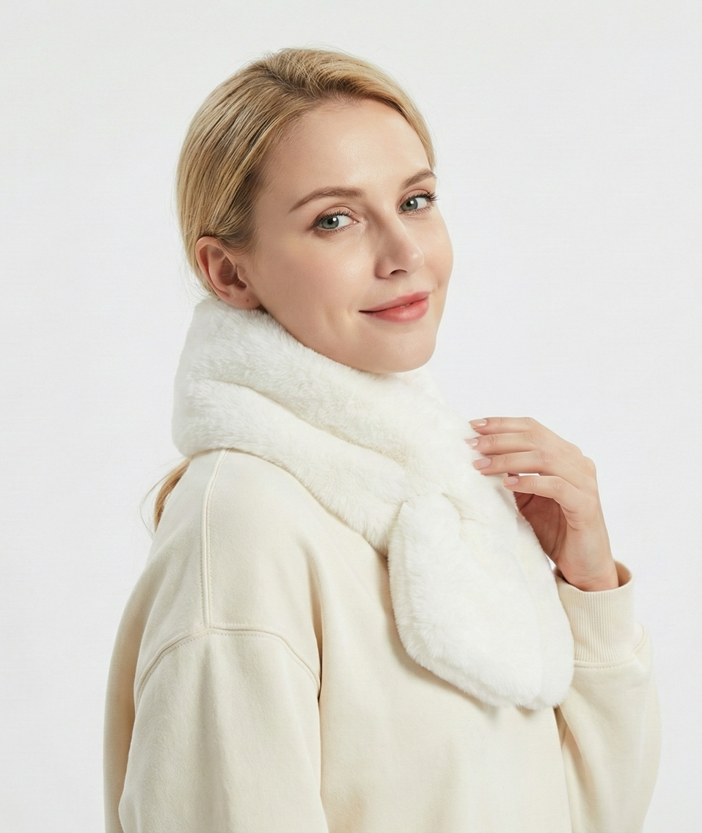 Kuscheliger Kunstfell-Halswärmer