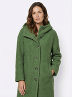 Warmer Mantel aus Baumwolle mit Kapuze