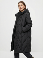 Warmer, kuscheliger Daunen-Mantel mit Kapuze