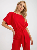 Fließender Overall mit Bindegürtel