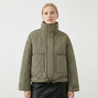 Warme, kuschelige Steppjacke mit Stehkragen