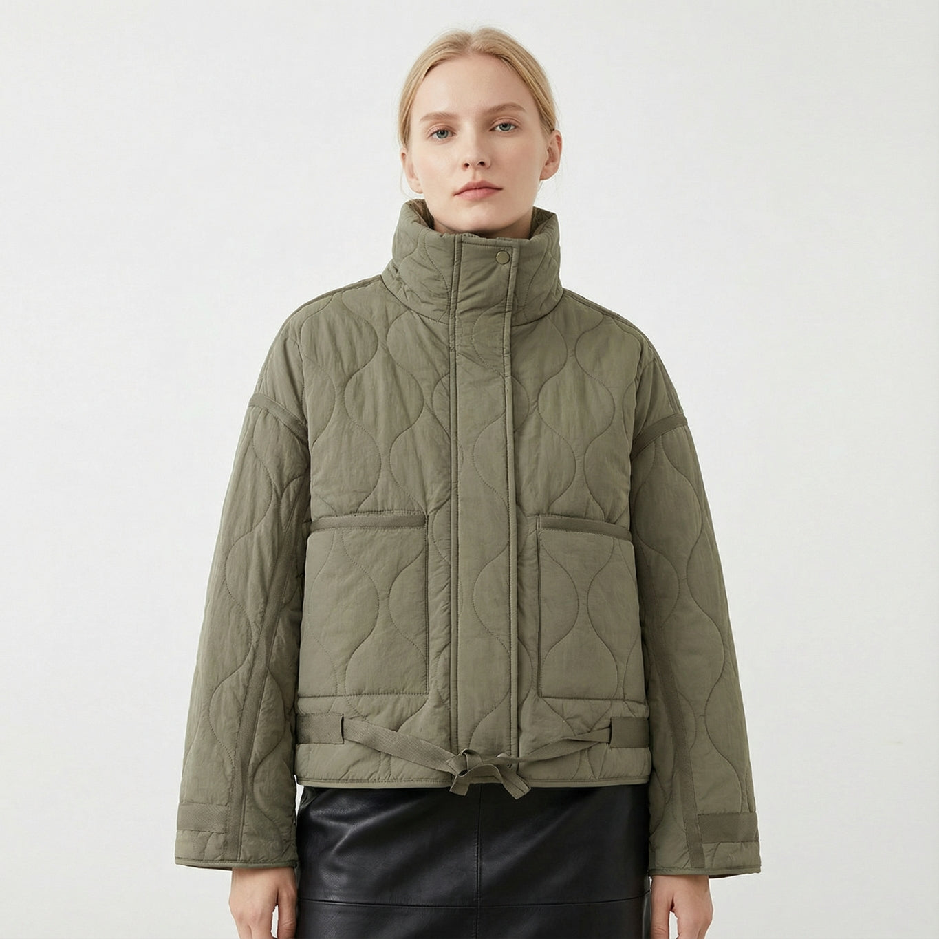 Warme, kuschelige Steppjacke mit Stehkragen