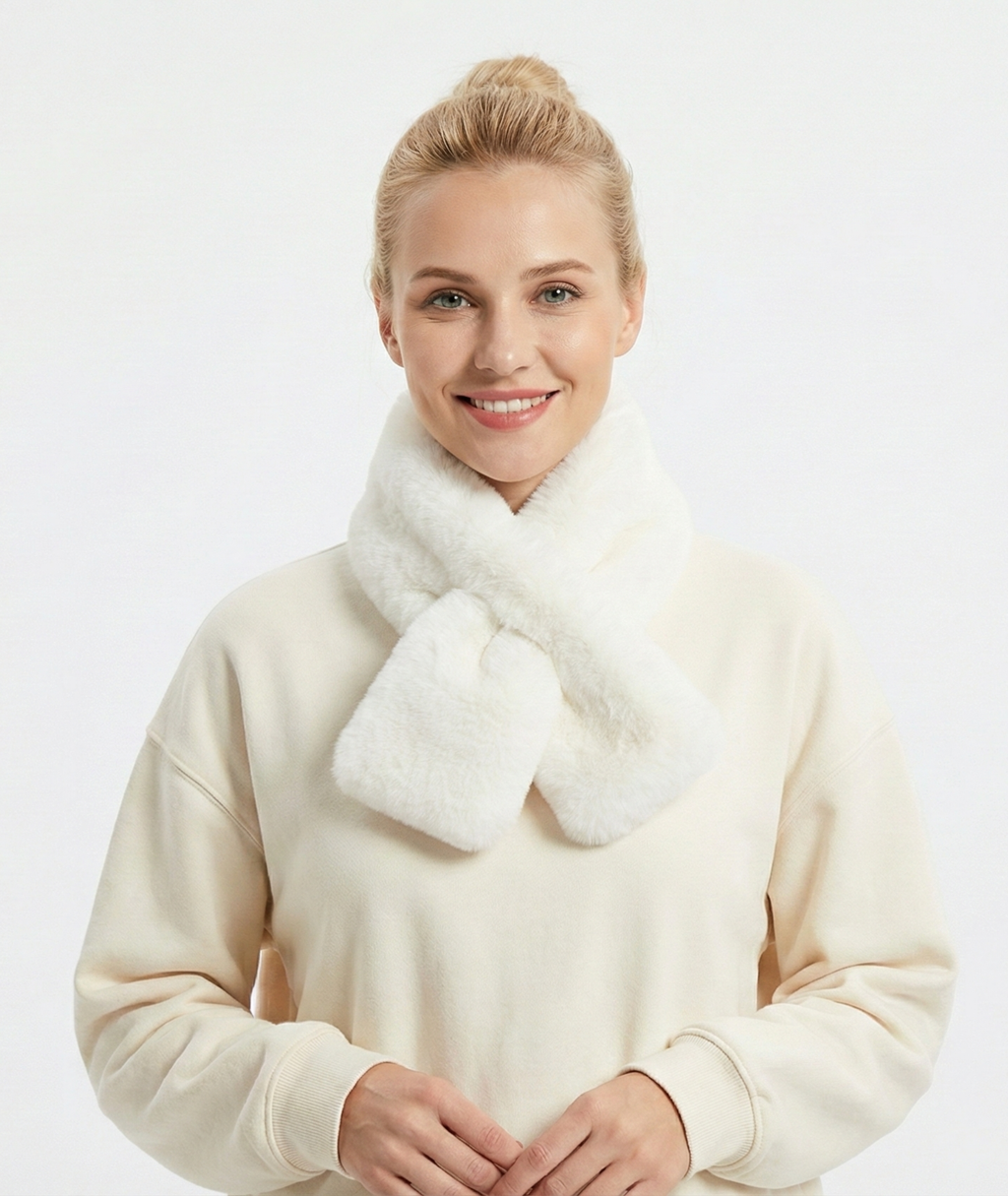 Kuscheliger Kunstfell-Halswärmer