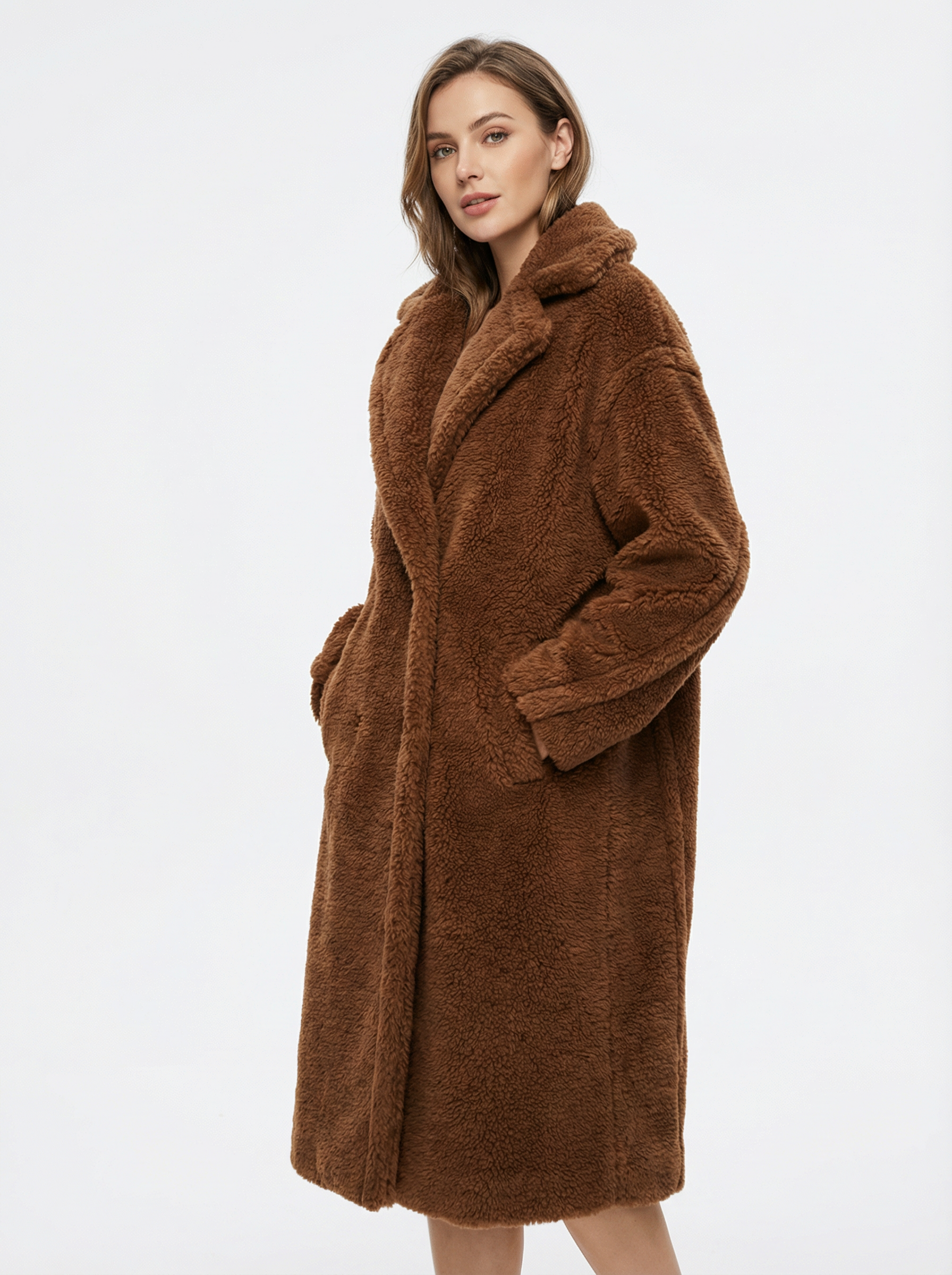 Kuscheliger Oversized Alpaka-Woll-Mantel