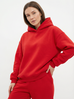 Kuscheliger, warmer Kapuzenanzug mit Taschen