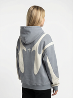 Retro Zip-Up Hoodie mit Teufel-Muster