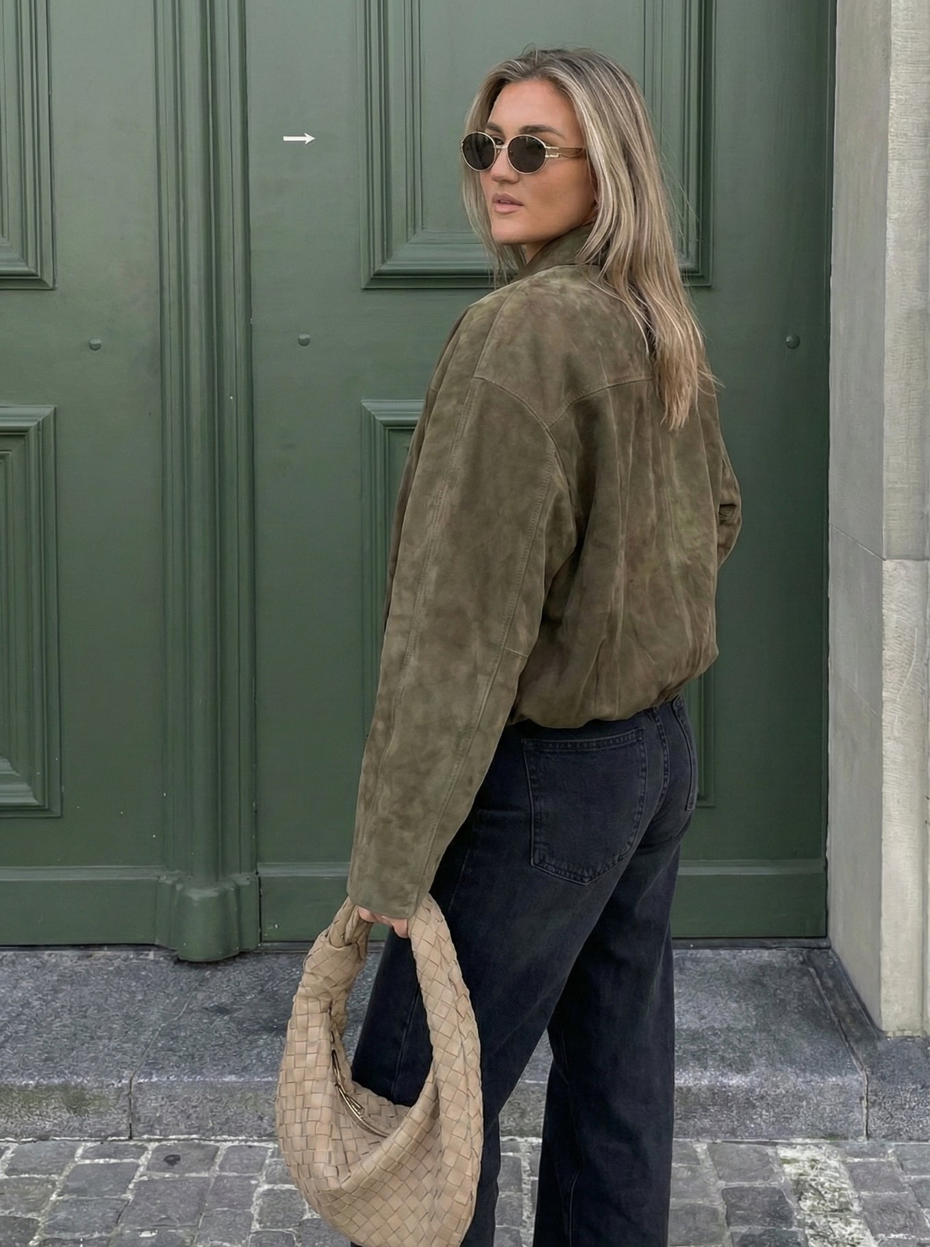 Loose Fit Bomberjacke mit Umlegekragen