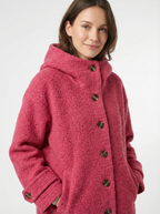 Warmer Mantel aus Baumwolle mit Kapuze