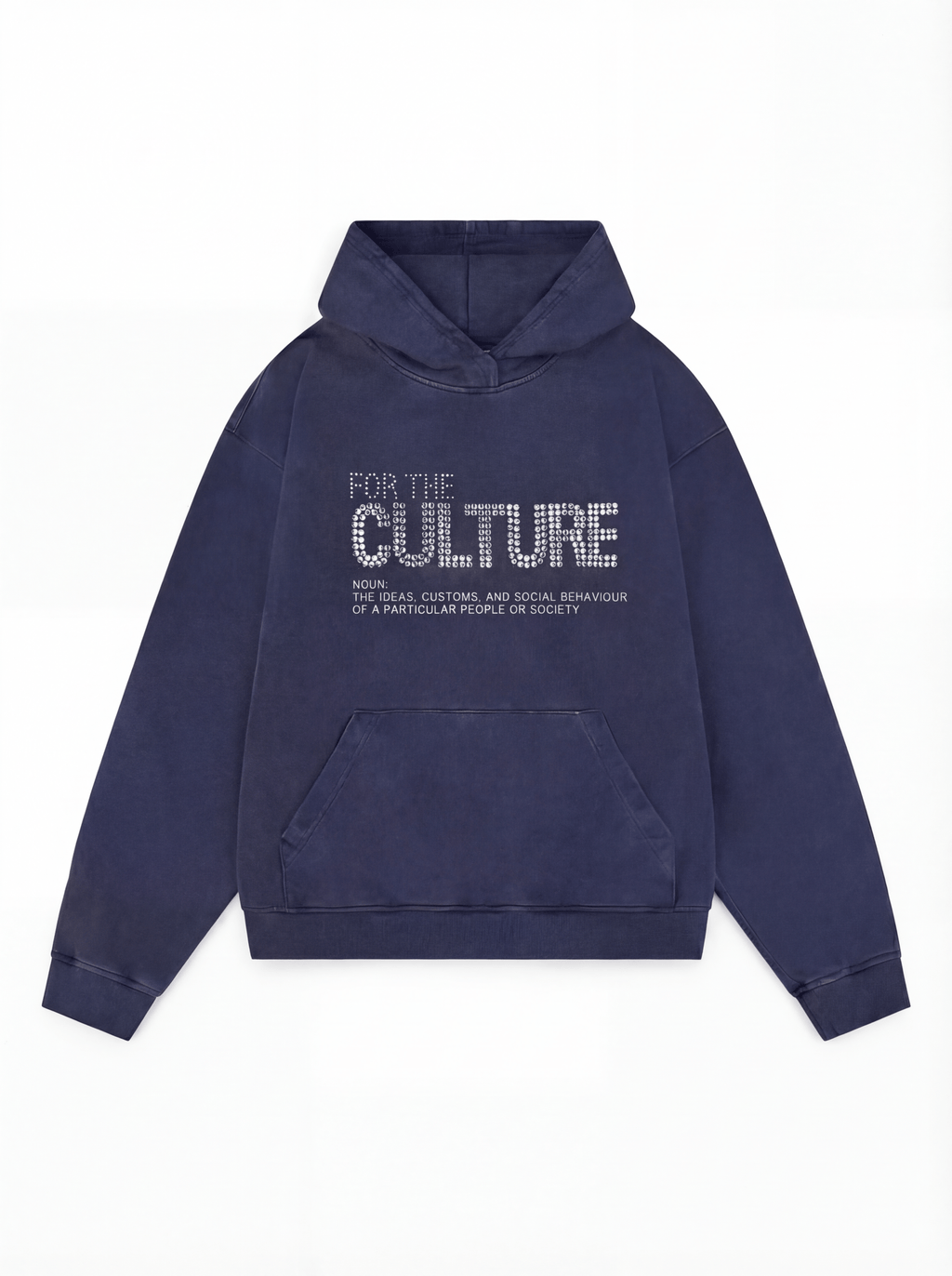 Lockerer Hoodie mit glitzerndem Letter-Print