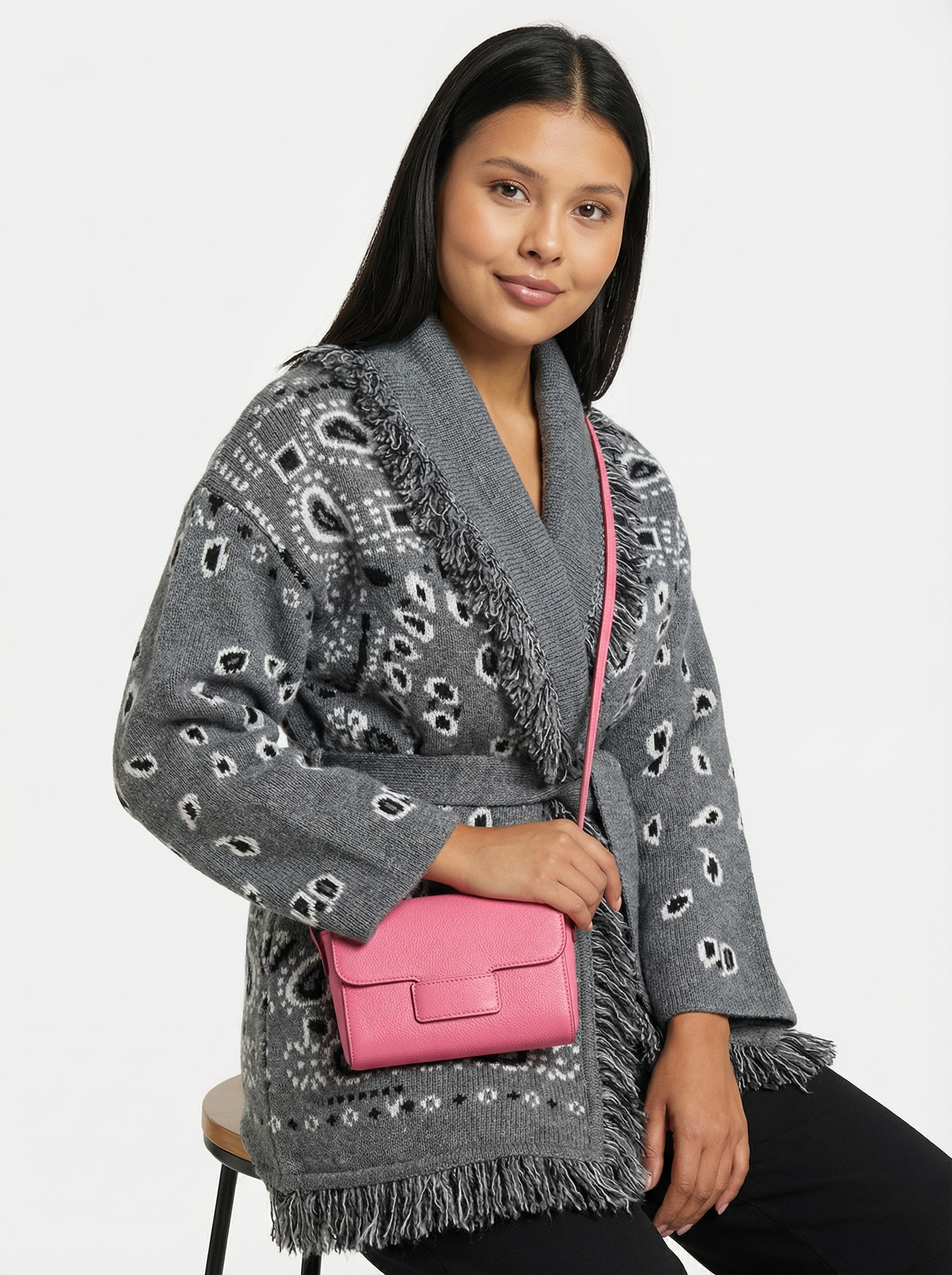 Kuscheliger Strick-Cardigan mit Kapuze