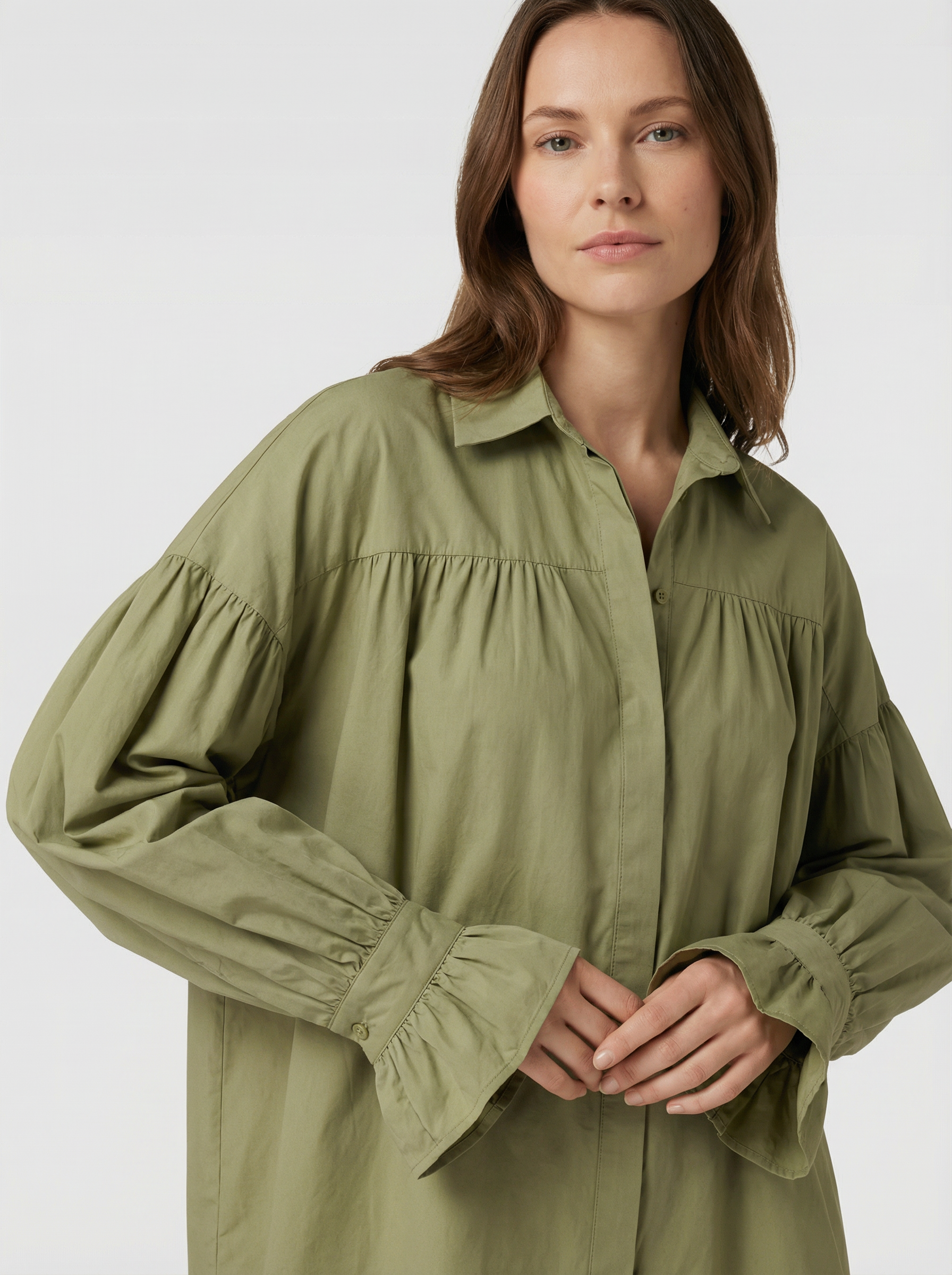 Elegante Bluse mit Laternenärmeln