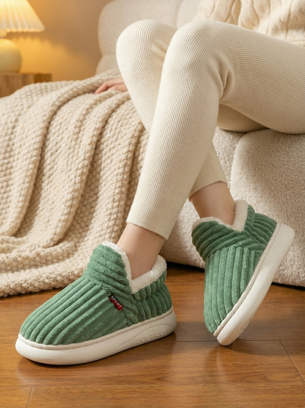 Warme Fell-Pantoffeln