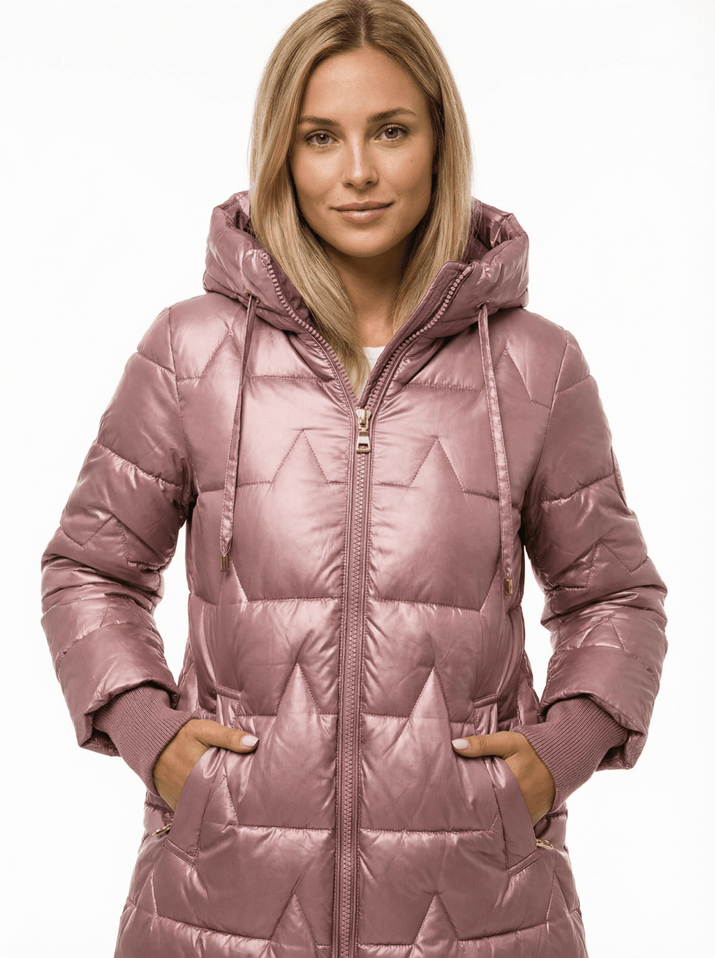 Baumwoll-Übergangsjacke mit Kapuze