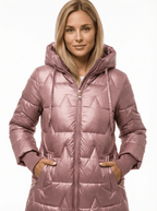 Baumwoll-Übergangsjacke mit Kapuze