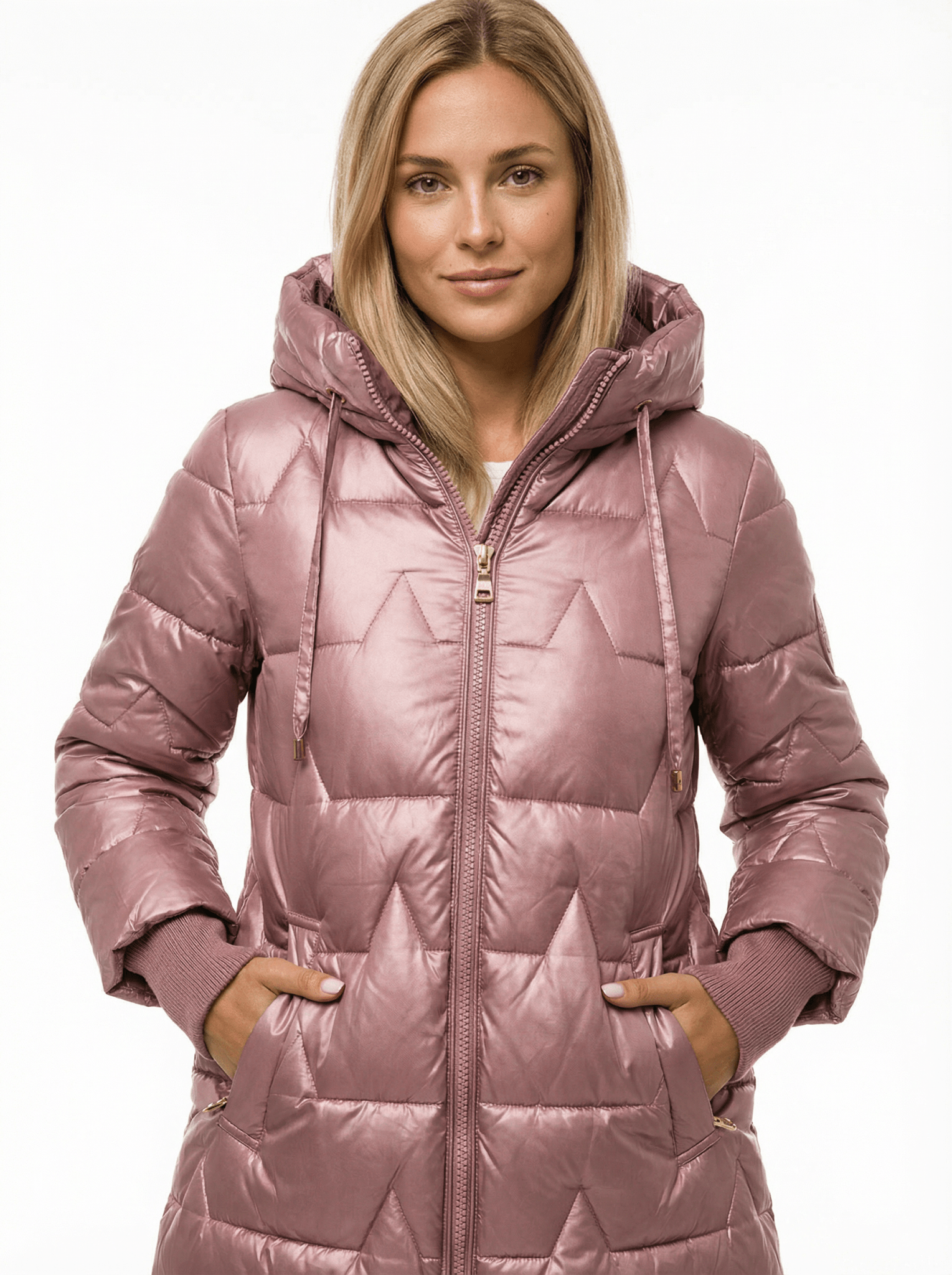 Baumwoll-Übergangsjacke mit Kapuze