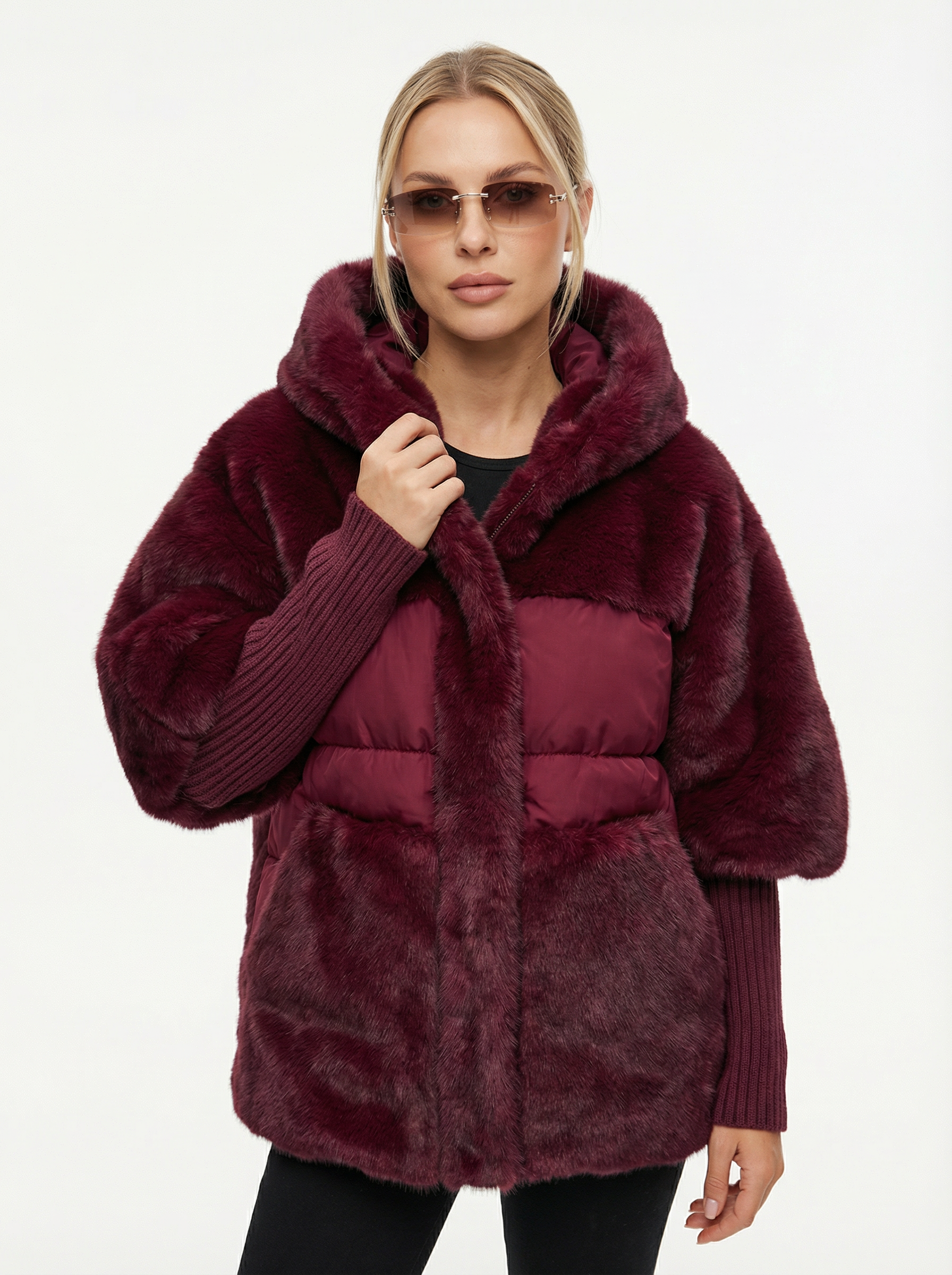 Warmer Oversized Parka mit Kunstpelz