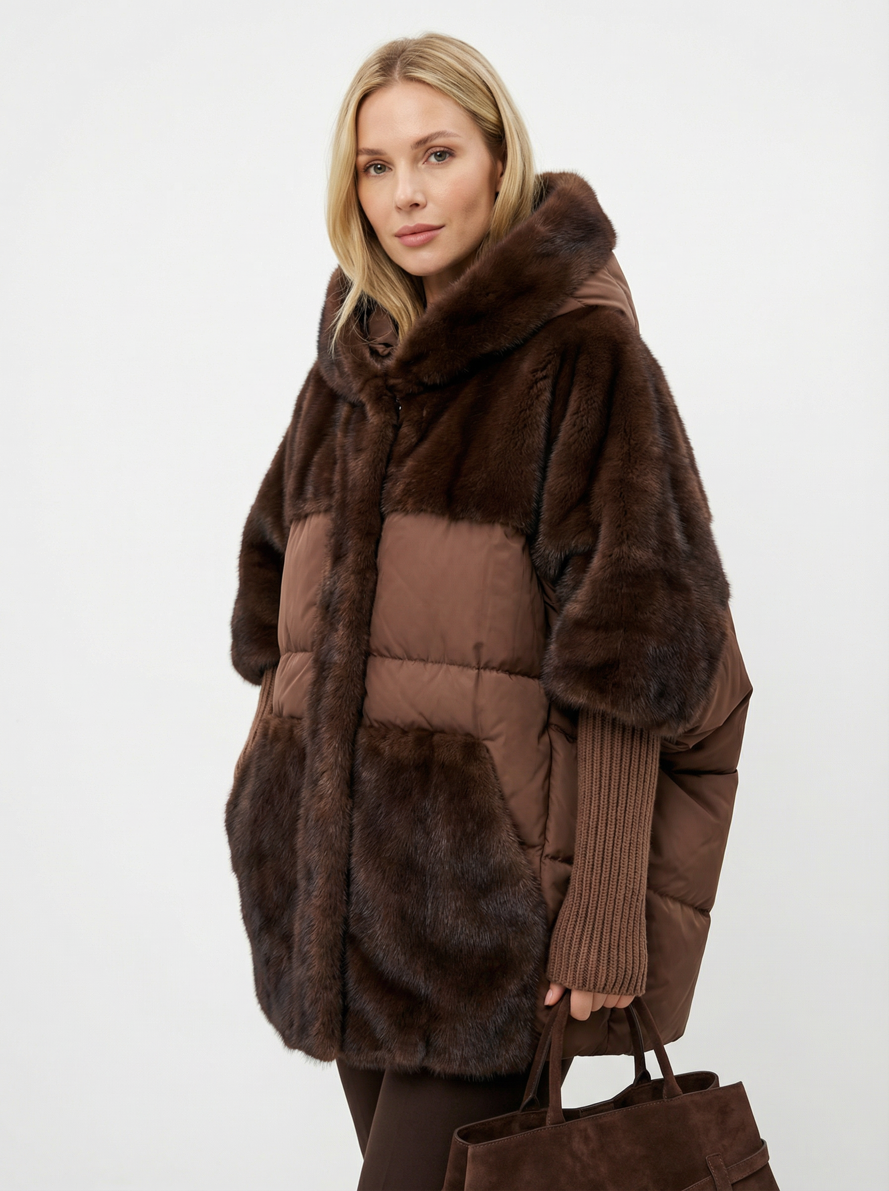 Warmer Oversized Parka mit Kunstpelz