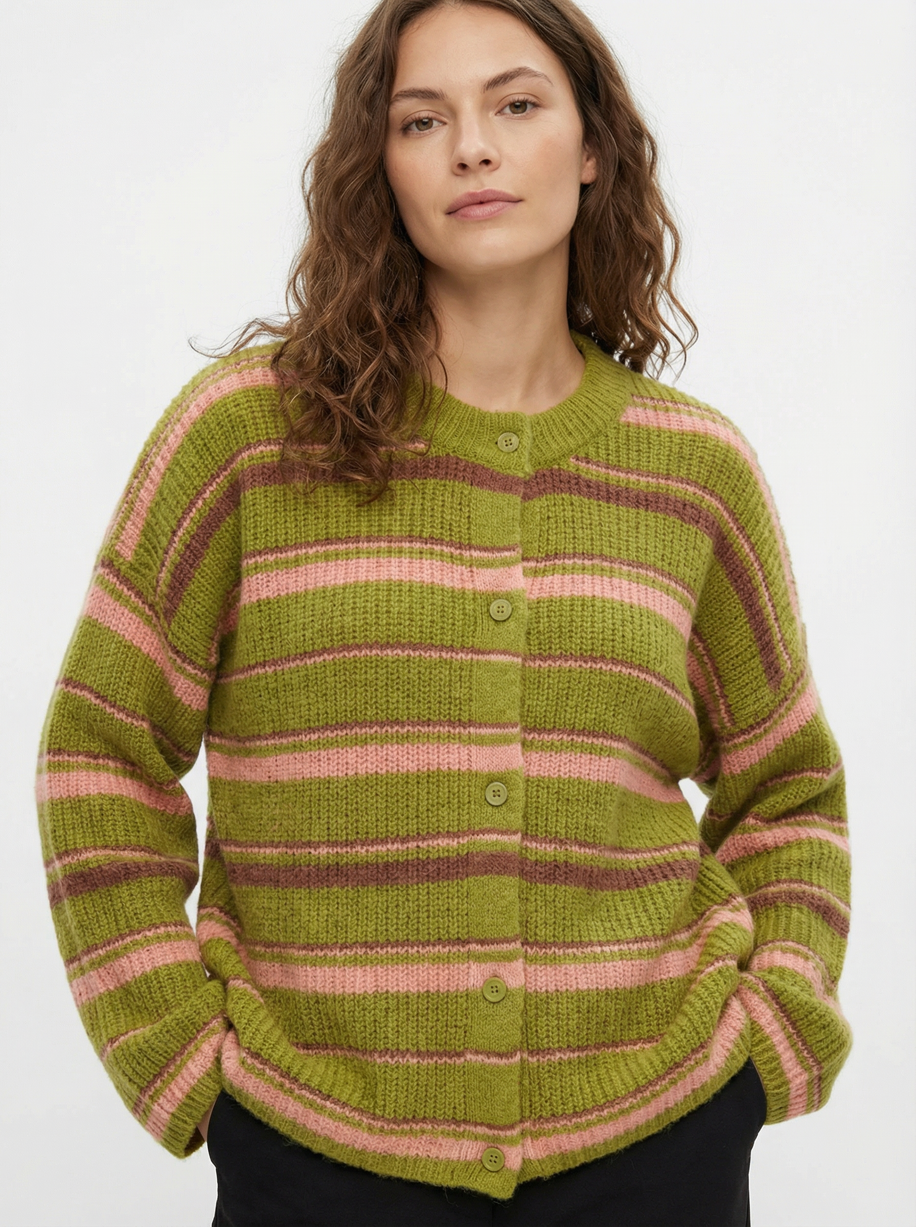 Weicher Cardigan mit Rundhalsausschnitt