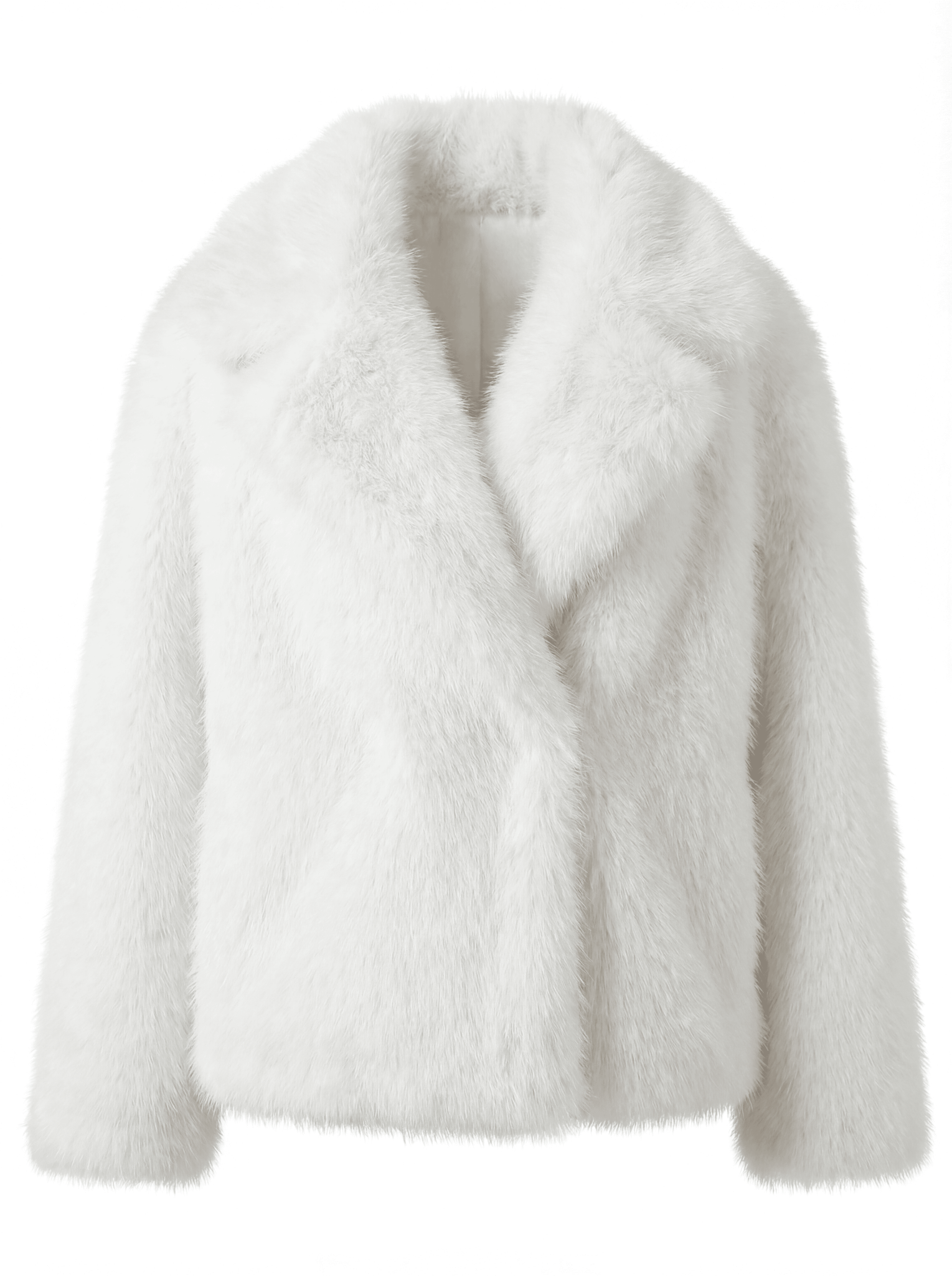 Eleganter Warmer Kunstfell-Mantel