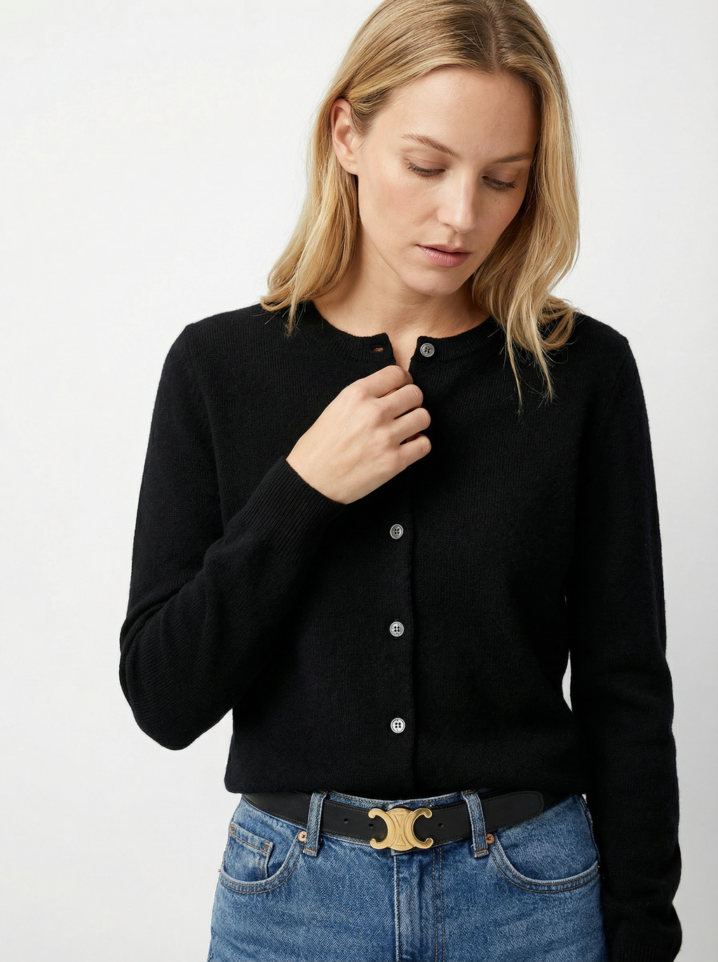 Kuschelige Strickjacke mit Knopfleiste