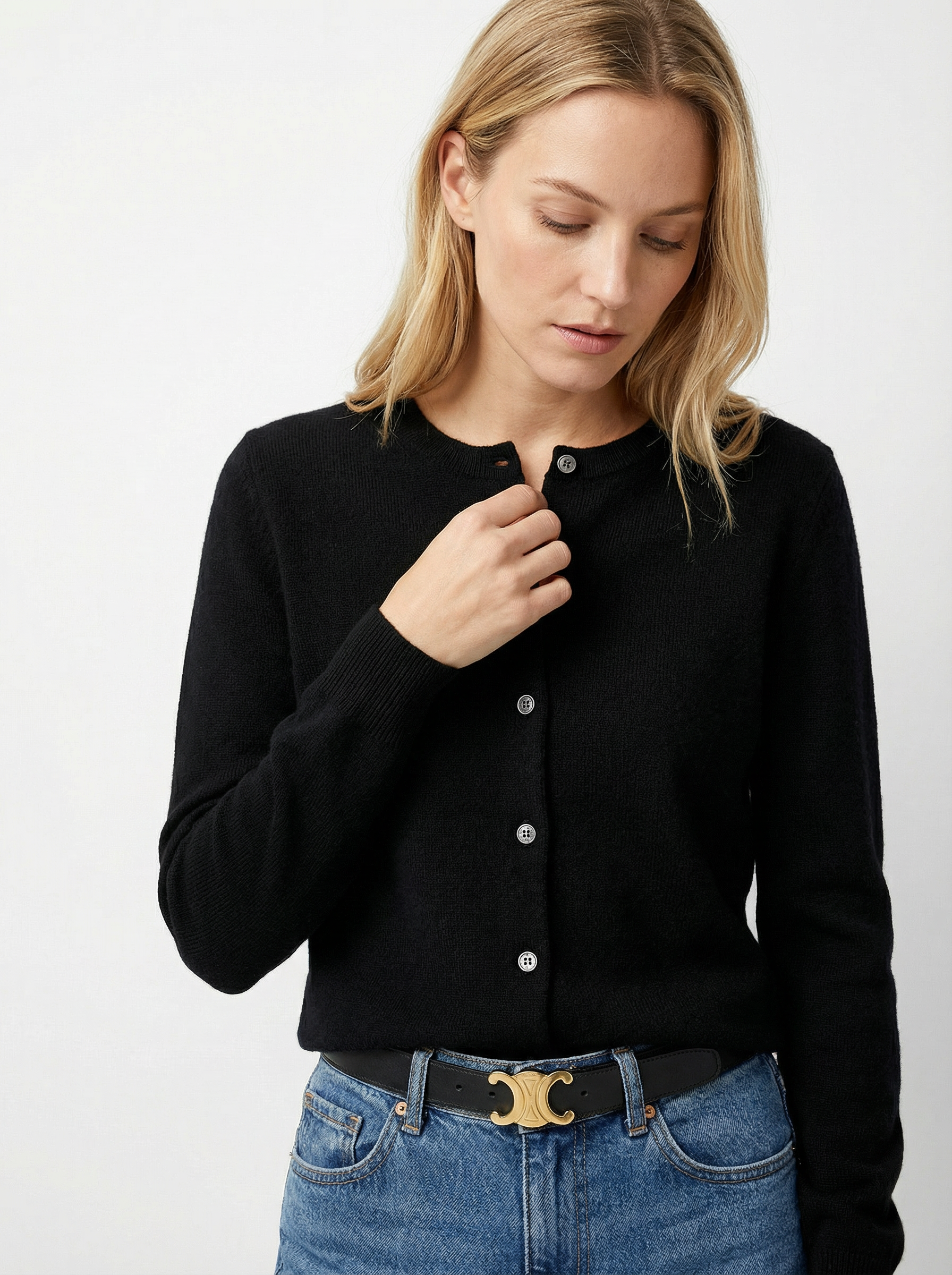 Kuschelige Strickjacke mit Knopfleiste