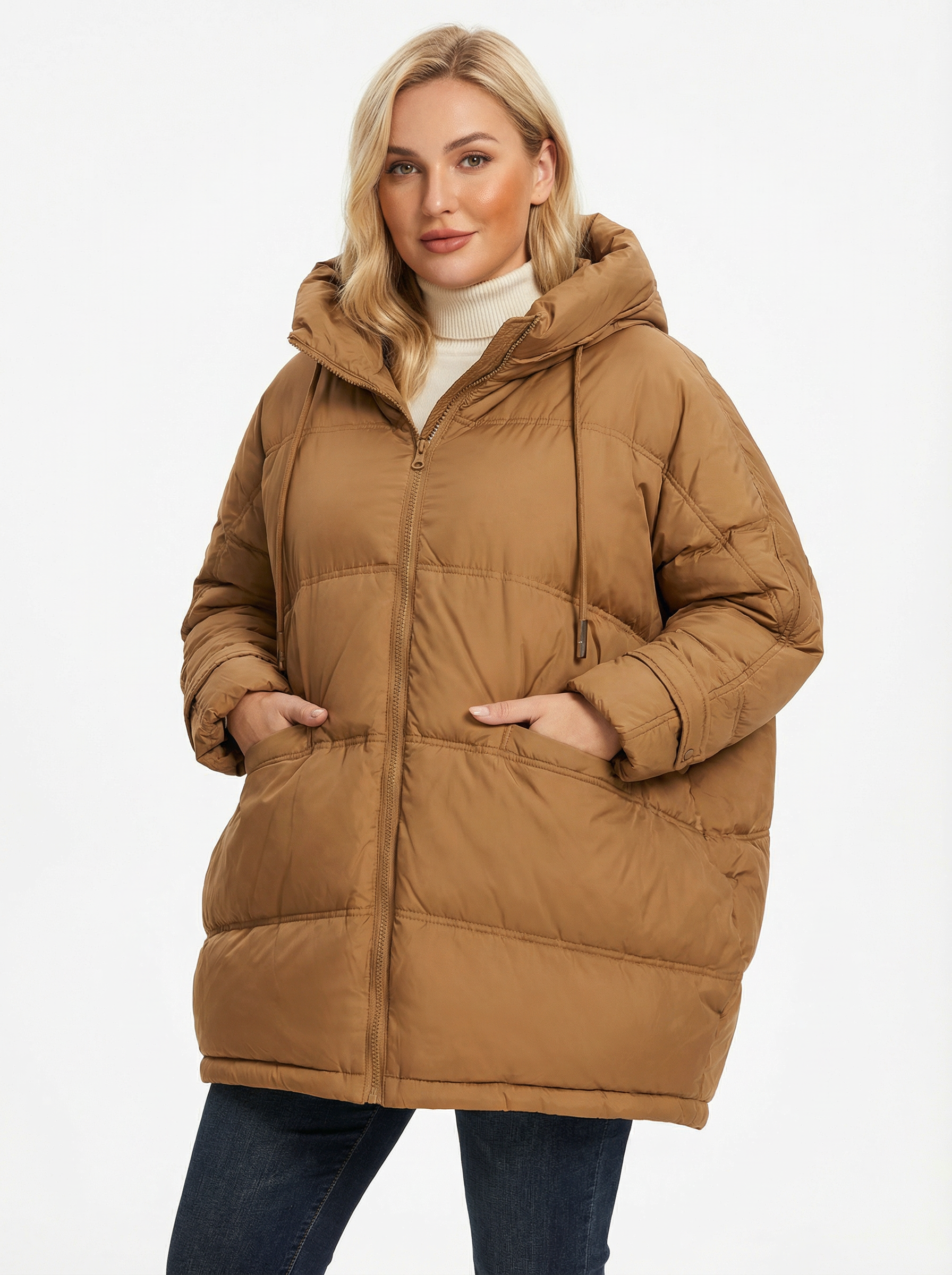 Oversized Daunen-Parka mit Kapuze