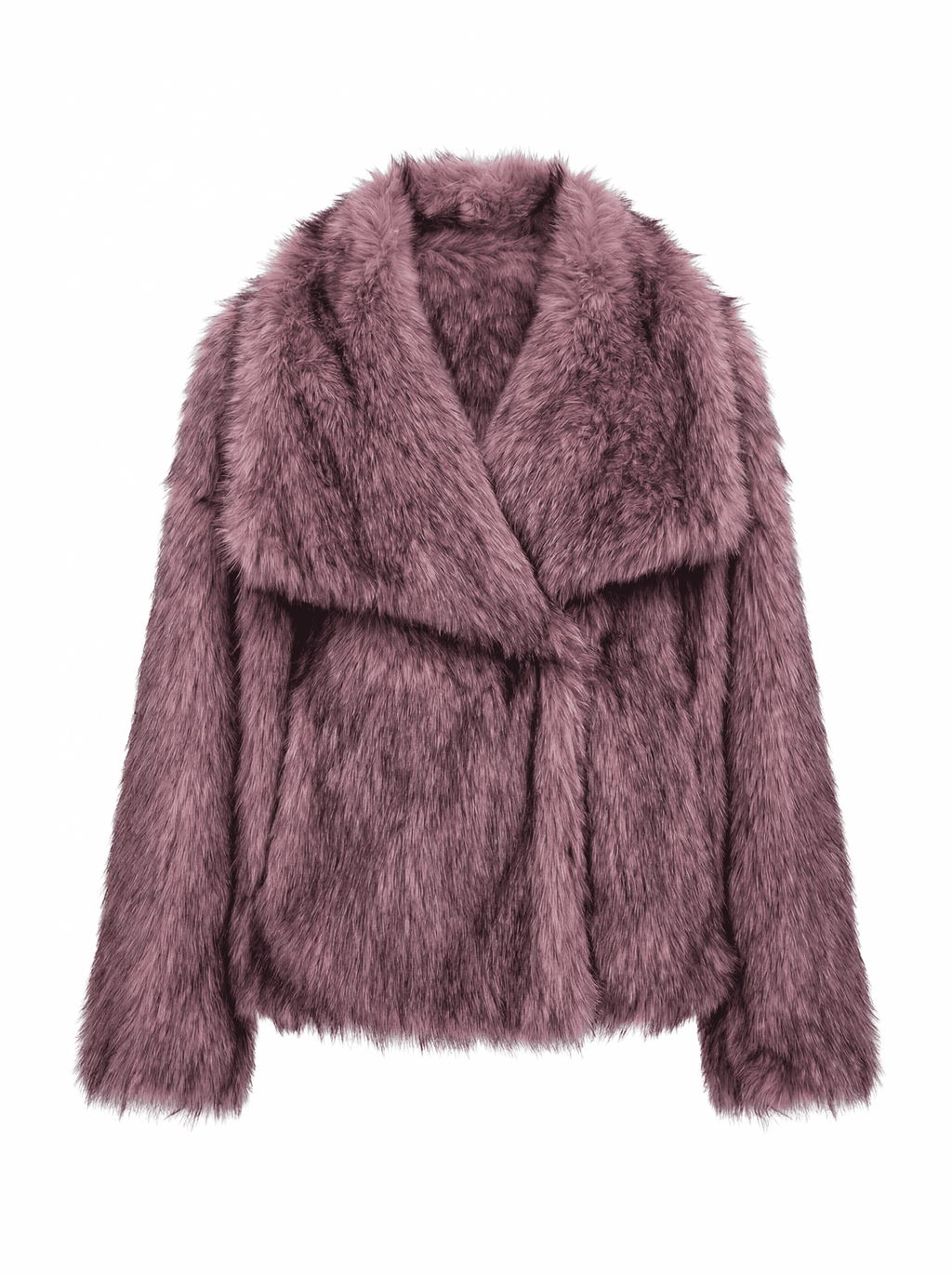 Eleganter Warmer Kunstfell-Mantel