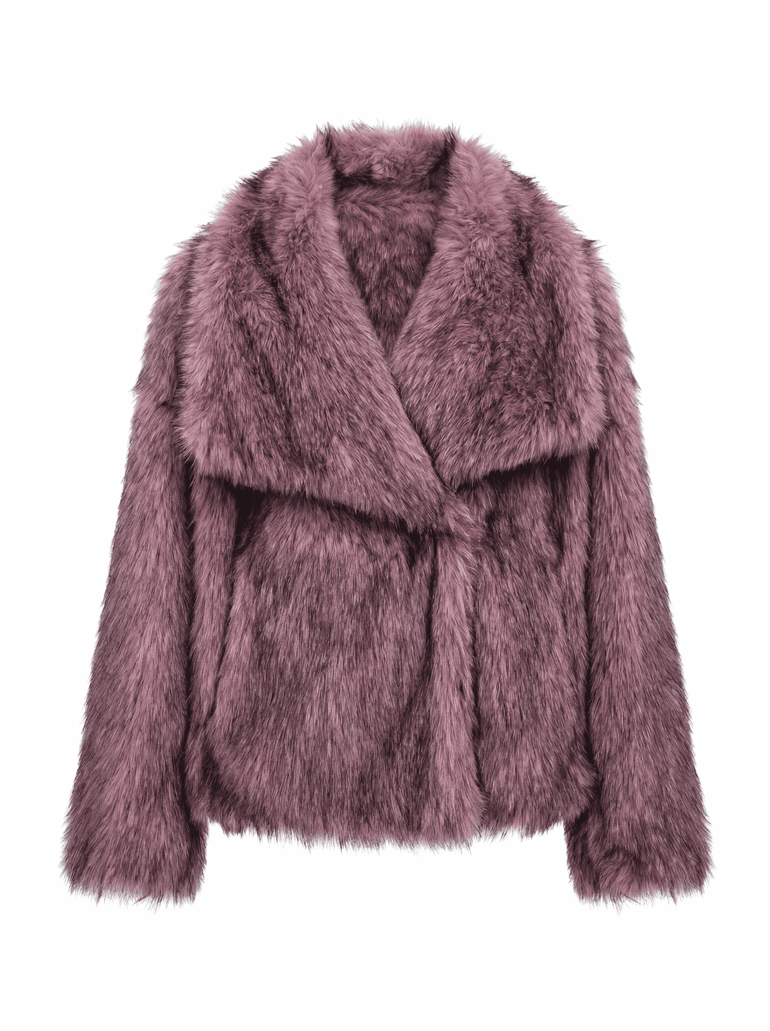 Eleganter Warmer Kunstfell-Mantel