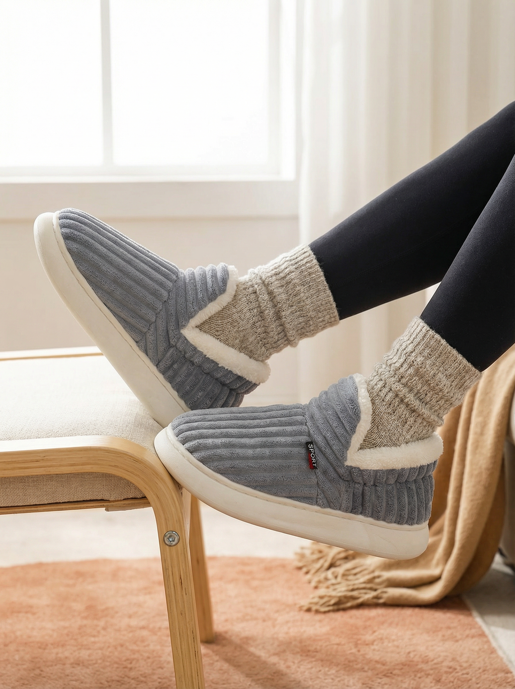 Warme Fell-Pantoffeln