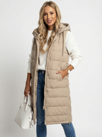 Figurbetonter Baumwoll-Cardigan mit Kapuze