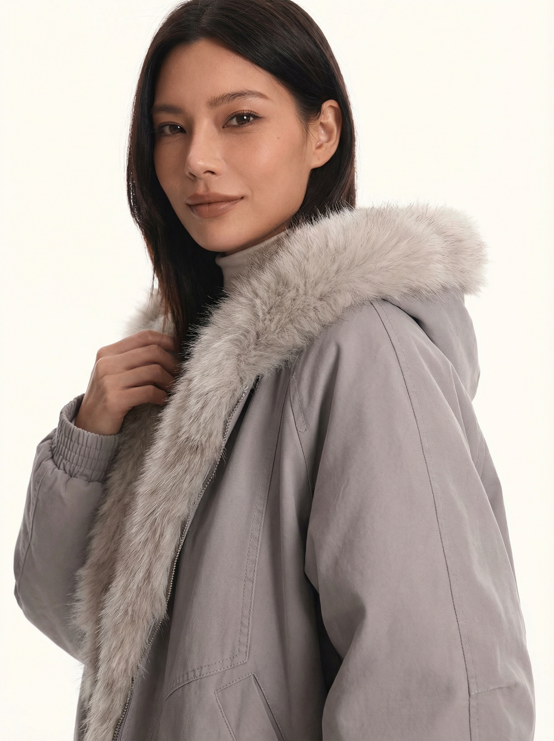 Kuscheliger Parka mit Kunstfellkragen