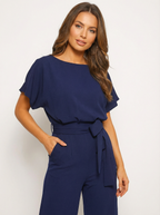 Fließender Overall mit Bindegürtel