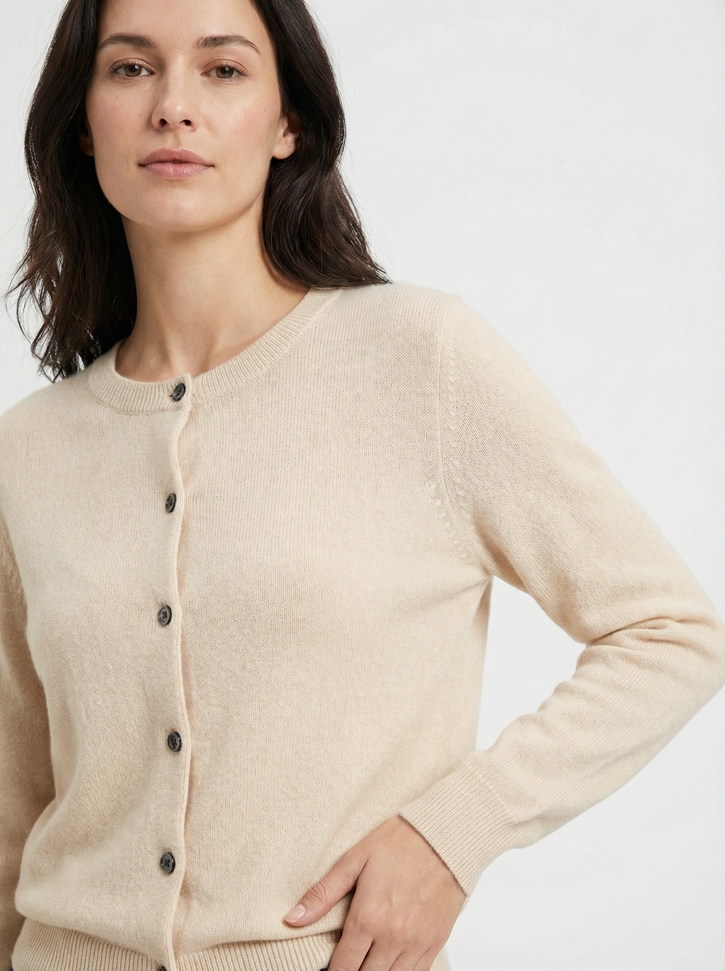 Kuschelige Strickjacke mit Knopfleiste