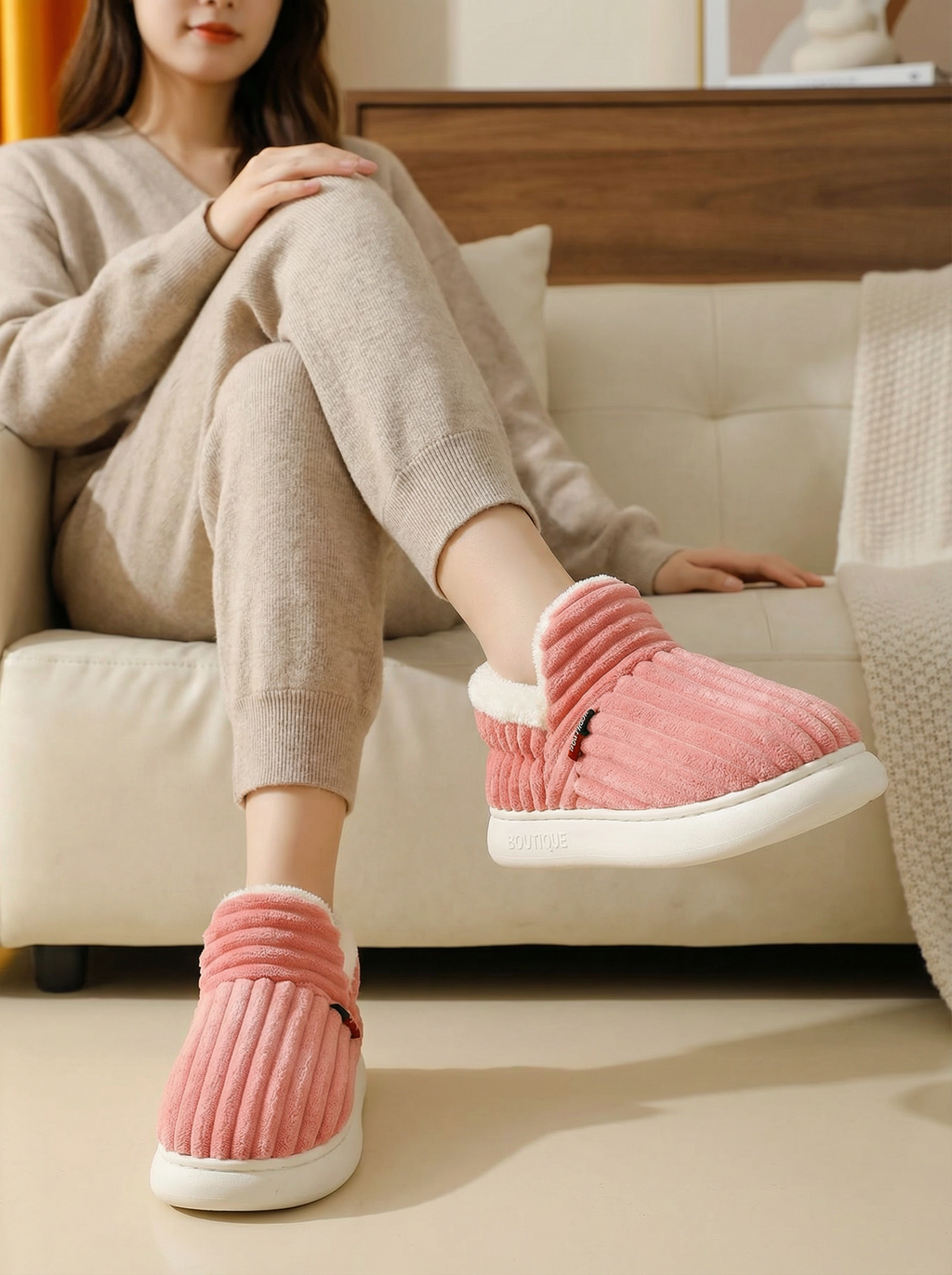 Warme Fell-Pantoffeln