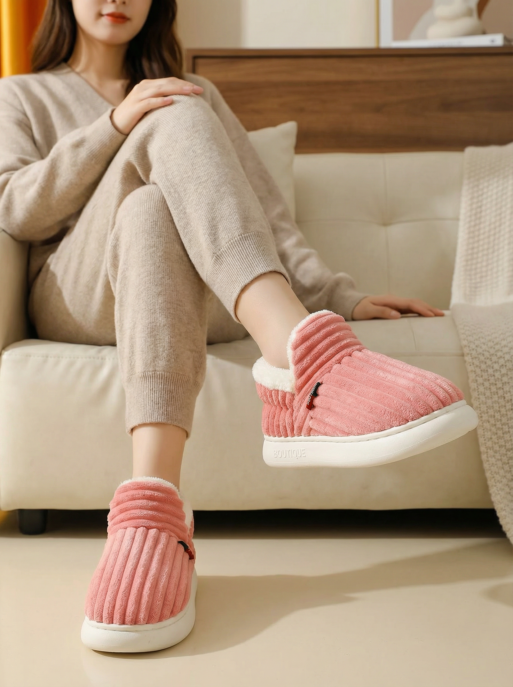 Warme Fell-Pantoffeln