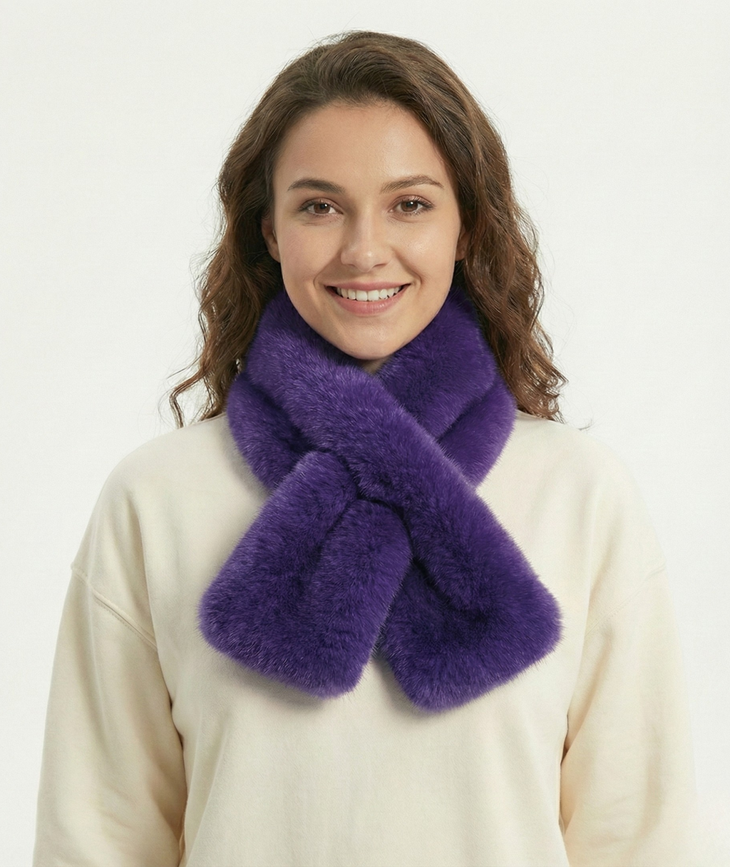 Kuscheliger Kunstfell-Halswärmer