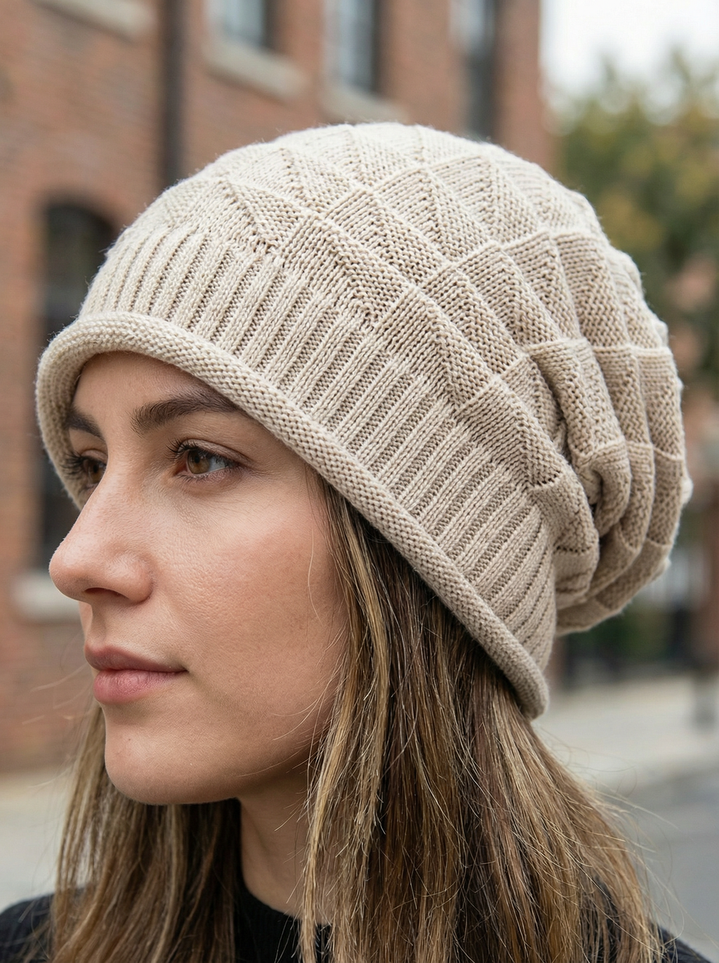 Kuschelige Strickmütze mit Ohrenwärmern